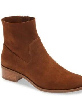 NEW IN BOX! Nordstrom Caslon Susana Brown Suede Booties Size 7